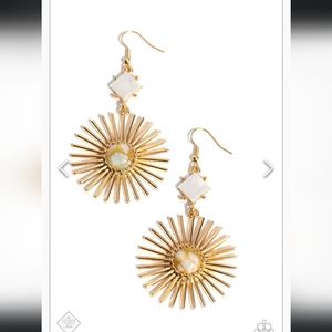 Seize the Sunburst Gold Earrings Fashion Fix Vintage